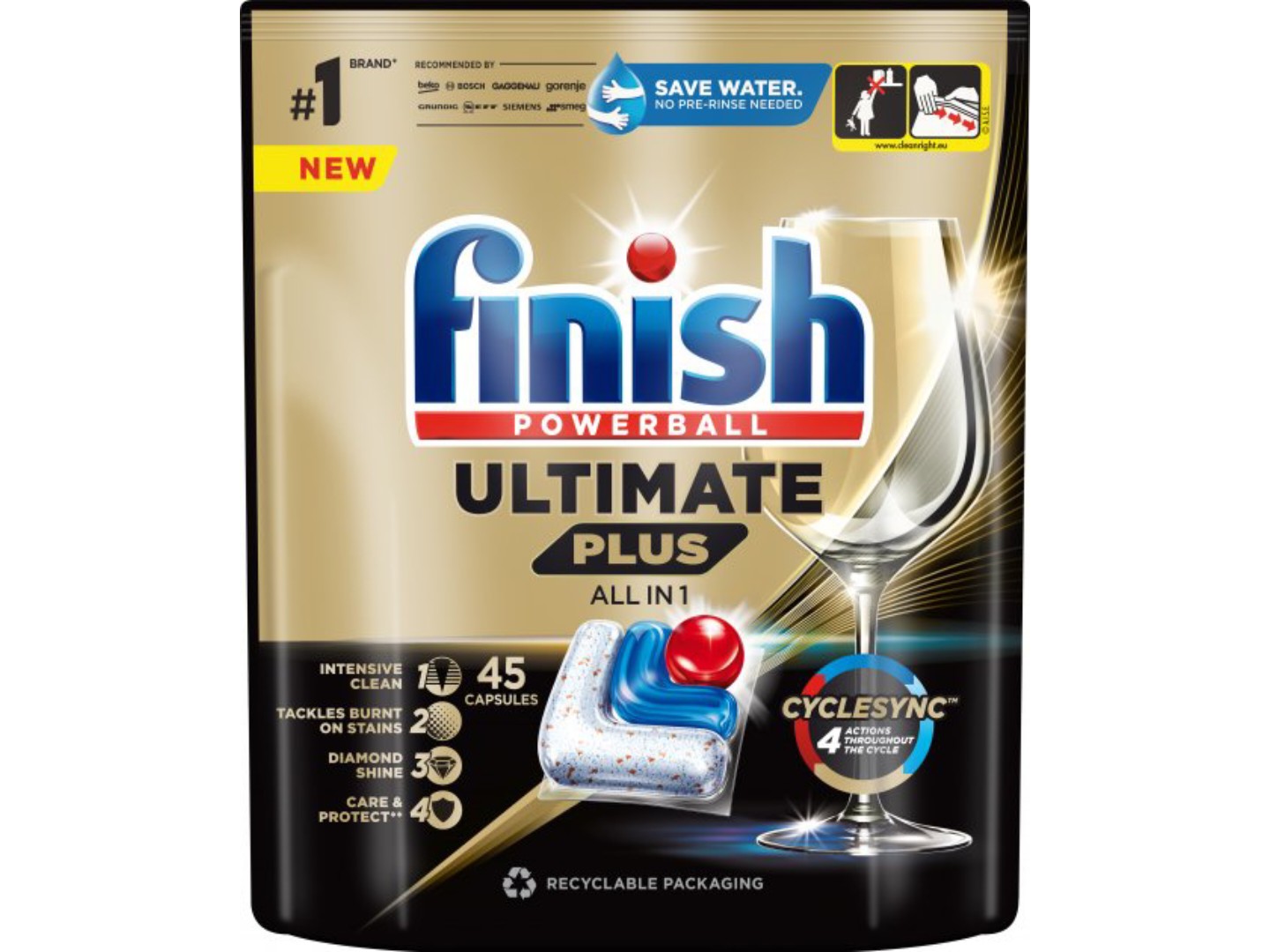 Таблетка для посудомийної машини Finish Ultimate Plus All in 1, 45 шт