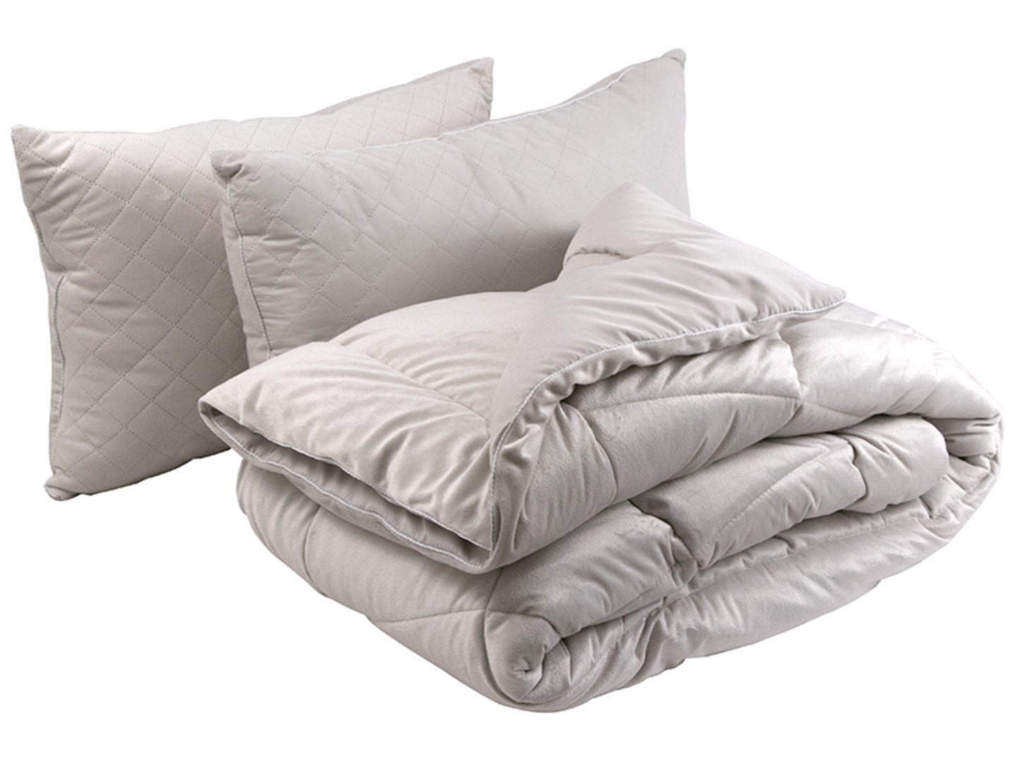 Набір ковдра євро + 2 подушки Руно 200х220 + 50х70 (925.55_Soft Pearl) — фото 1