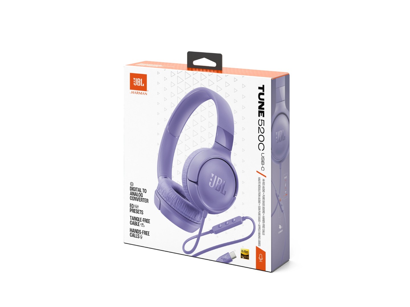 Навушники накладні дротові JBL Tune 520C USB-C Purple (JBLT520CPUR) — фото 7