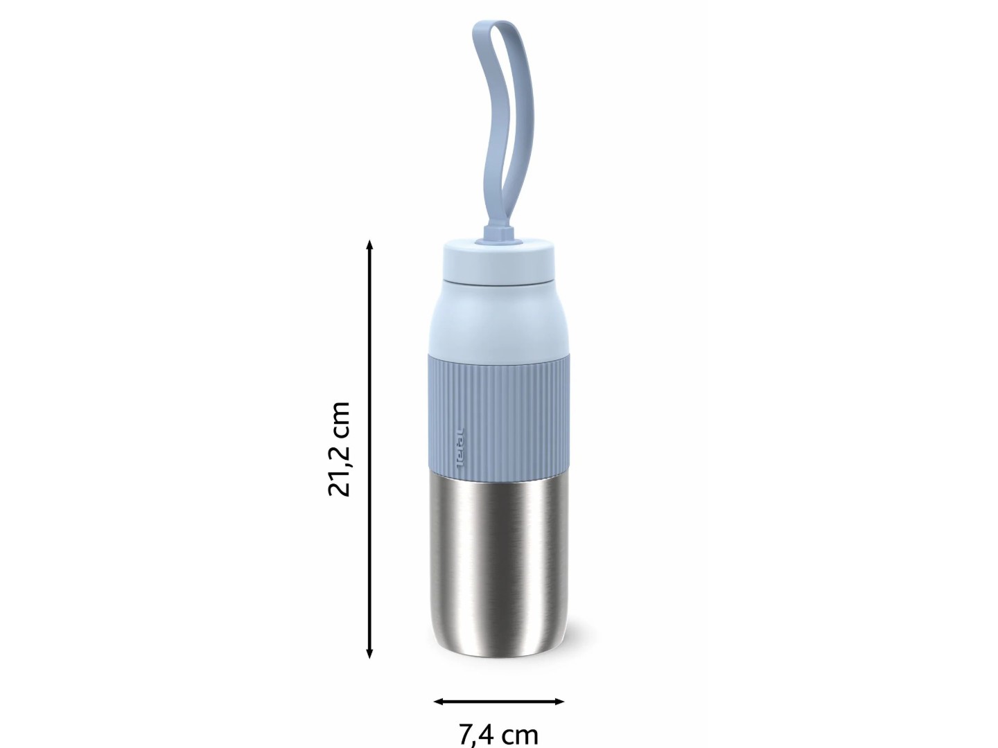 Термопляшка Tefal N2194010 BeYou Twist Screw Lid 0,5 л блакитна — фото 12