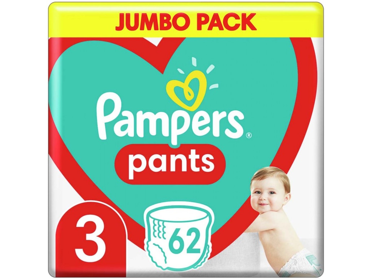 Одноразові підгузки-трусики Pampers Pants Розмір 3 Midi (6-11 кг), 62 шт. (737931)