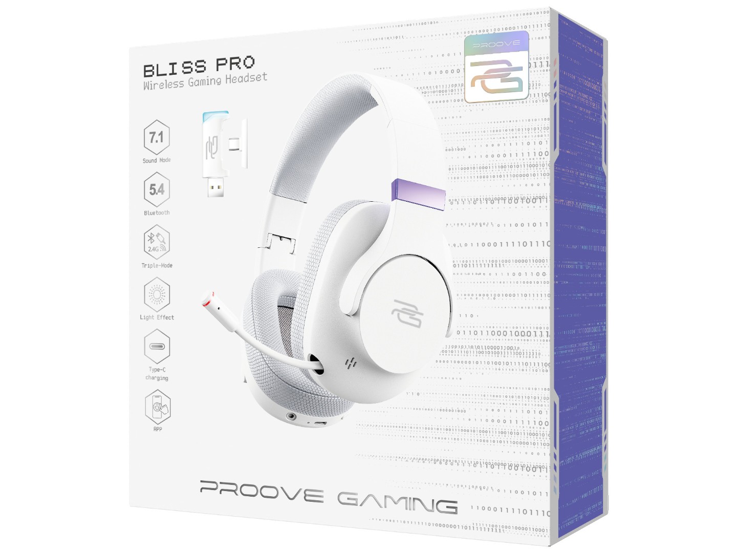 Гарнітура бездротова ігрова Proove Gaming Bliss Pro APP White (GHBLPPP10002) — фото 12