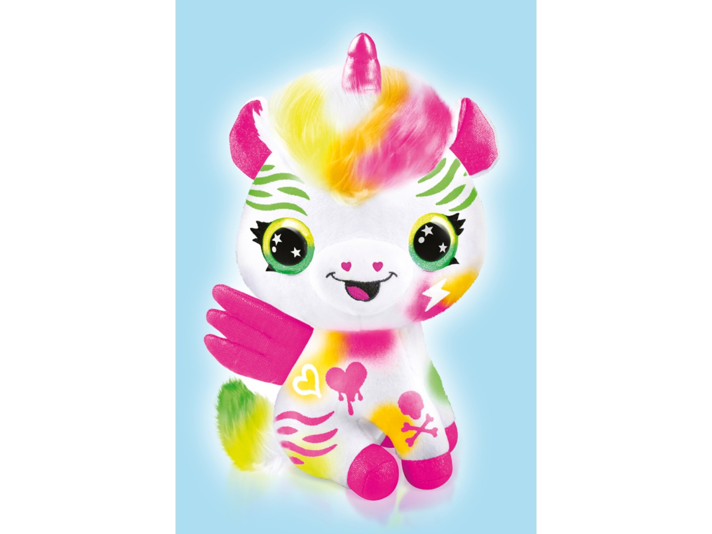 Набір для декупажу та розпису Canal Toys DIY AIRBRUSH PLUSH - Єдиноріг Неон з фломастерами (AIR024/1) — фото 3