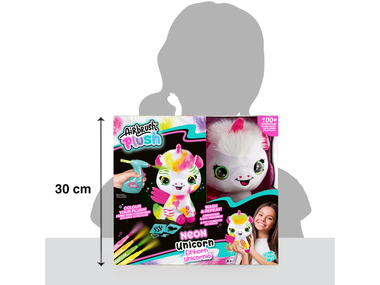Набір для декупажу та розпису Canal Toys DIY AIRBRUSH PLUSH - Єдиноріг Неон з фломастерами (AIR024/1) — фото 16