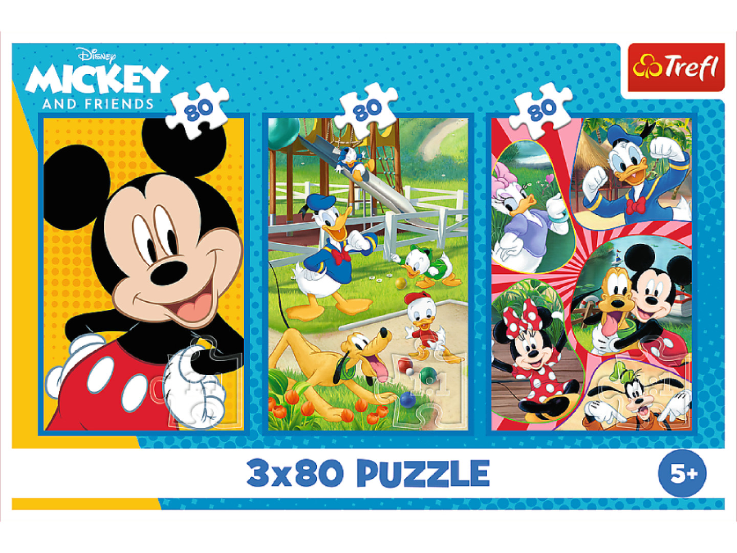 Пазли (5-7 років) Trefl 3x80 Mickey&friends Команда Міккі Мауса (48873) — фото 5