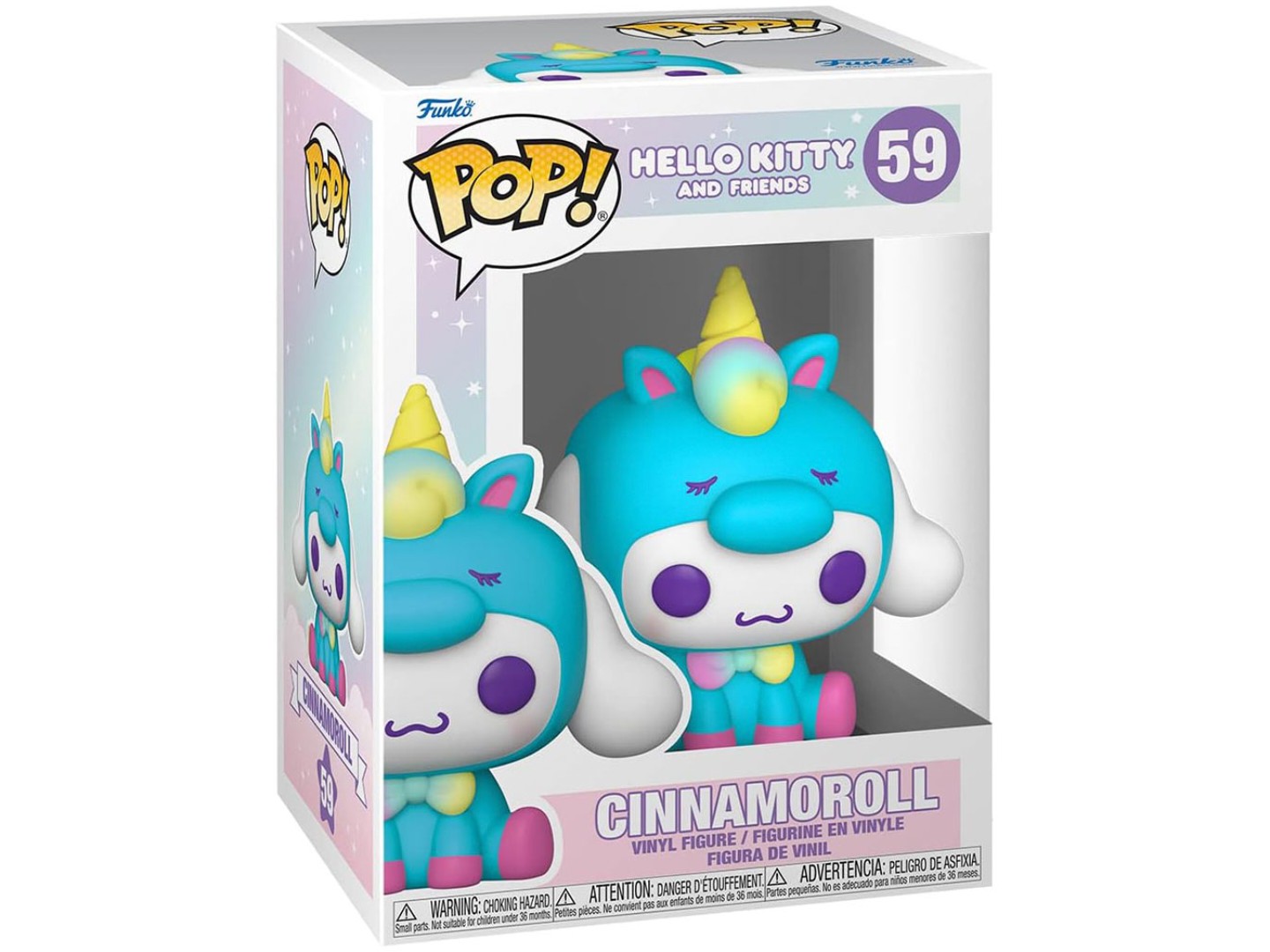 Колекційна фігурка FUNKO POP! серії Sanrio: Hello Kitty - СИННАМОРОЛ У КОСТЮМІ ЄДИНОРОГУ (65748) — фото 2