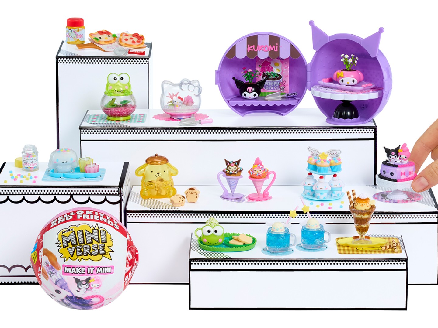 Набір ігрових фігурок MGA's Miniverse Sanrio S2 – СТВОРАЙ СТИЛЬ РАЗОМ З ХЕЛЛОУ КІТТІ І ДРУЗЯМИ (547235) — фото 5