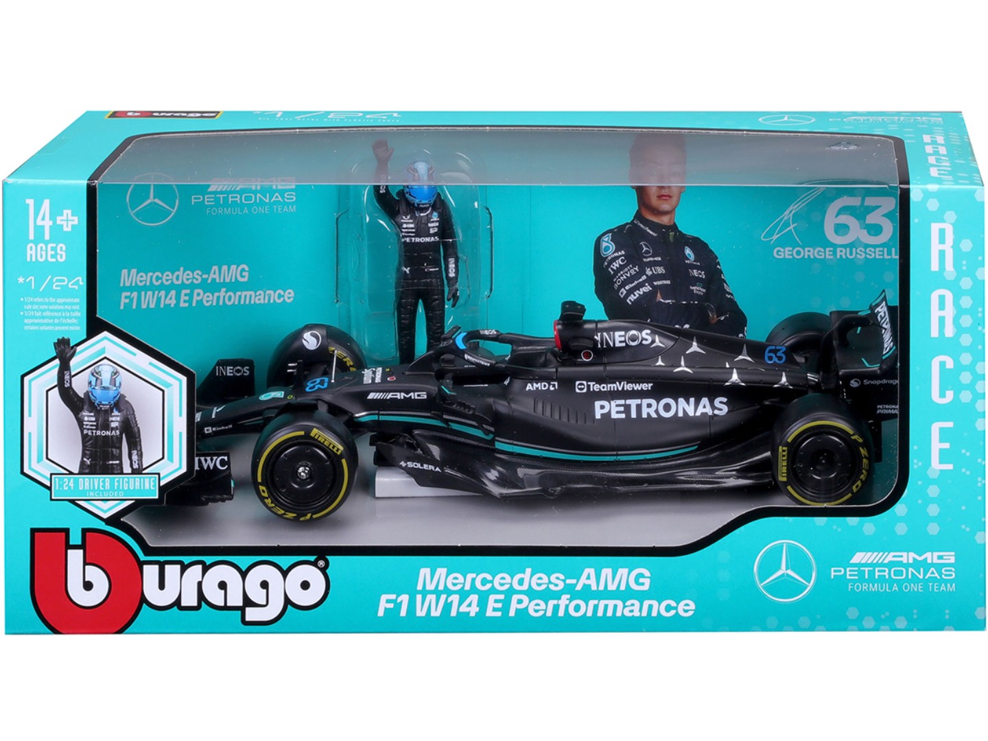 Колекційний легковий транспорт Bburago MERCEDES-AMG F1 W14 E PERFORMANCE в асортименті (18-28037) — фото 11