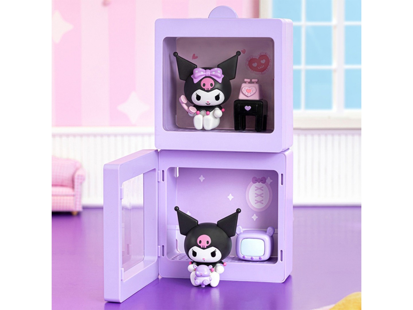 Ігрова фігурка-сюрприз Pop Top KUROMI – СВЯТКОВИЙ НАСТРІЙ світло в асортименті (25WH-001) — фото 4