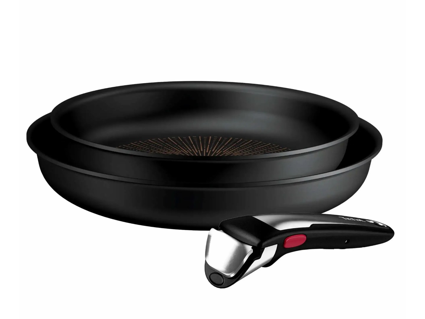 Набір сковорід зі знімною ручкою Tefal P0009553 Ingenio Exсellence+ 3 пр (24/28 см + знімна ручка) — фото 1