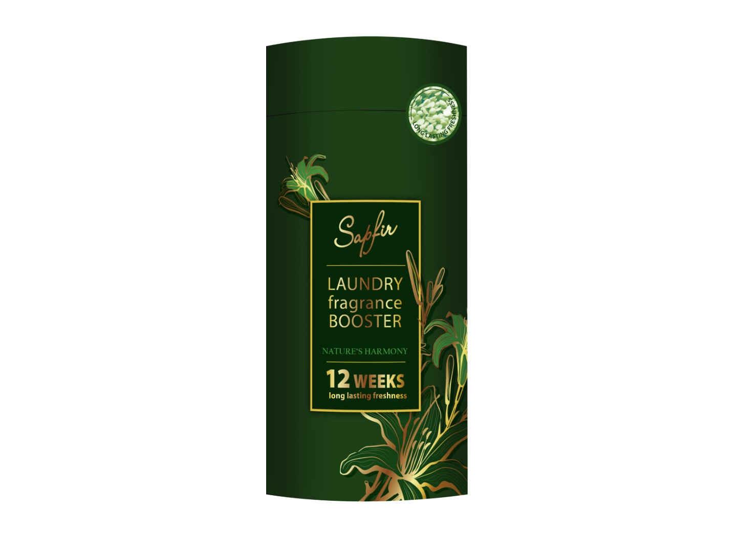 Ополіскувач для білизни SAPFIR GOLD,парфумований в гранулах Nature's Harmony,210 г