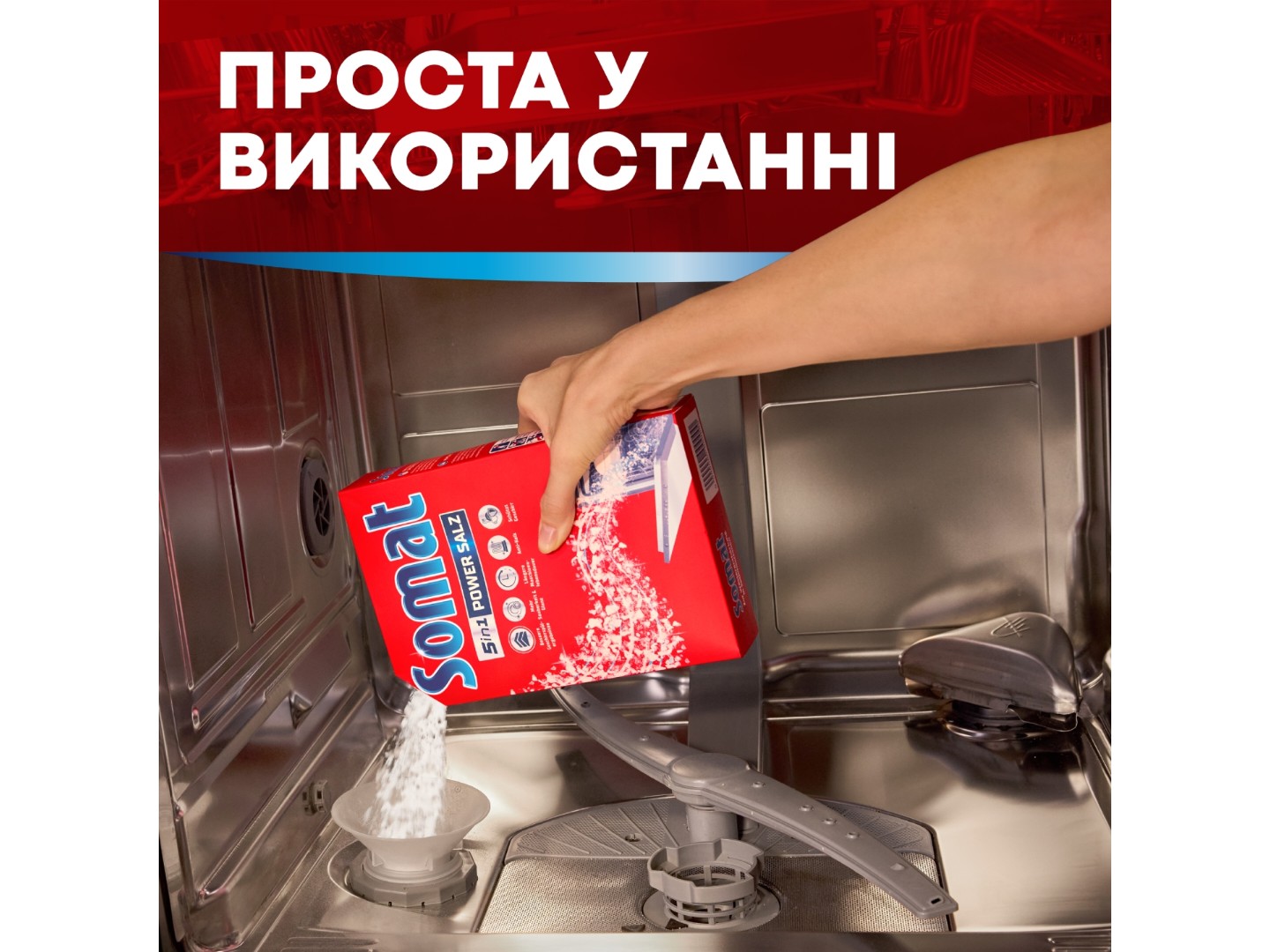 Сіль для посудомийної машини Somat 5в1 1,5 кг +1,5 кг — фото 4