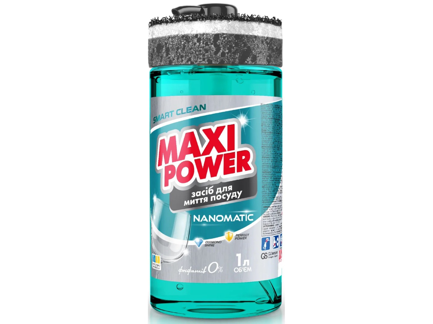 Засіб для ручного миття посуду Maxi Power Nanomatic 1 л (4820204703400) — фото 1