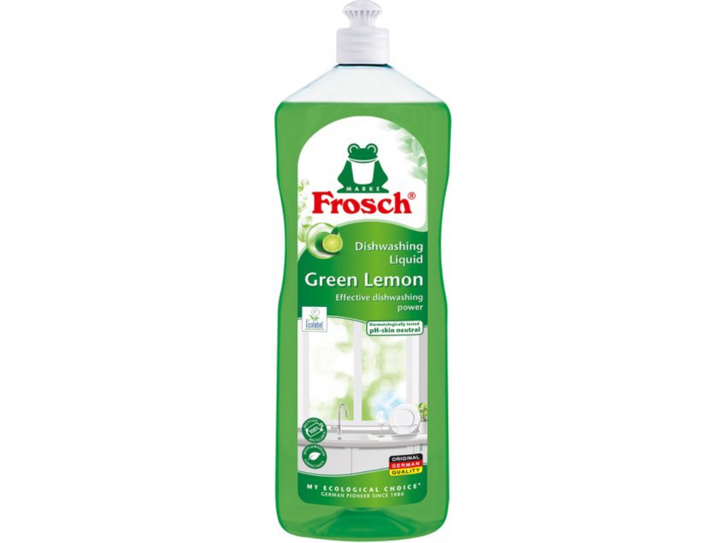 Засіб для ручного миття посуду Frosch Зелений Лимон 1л