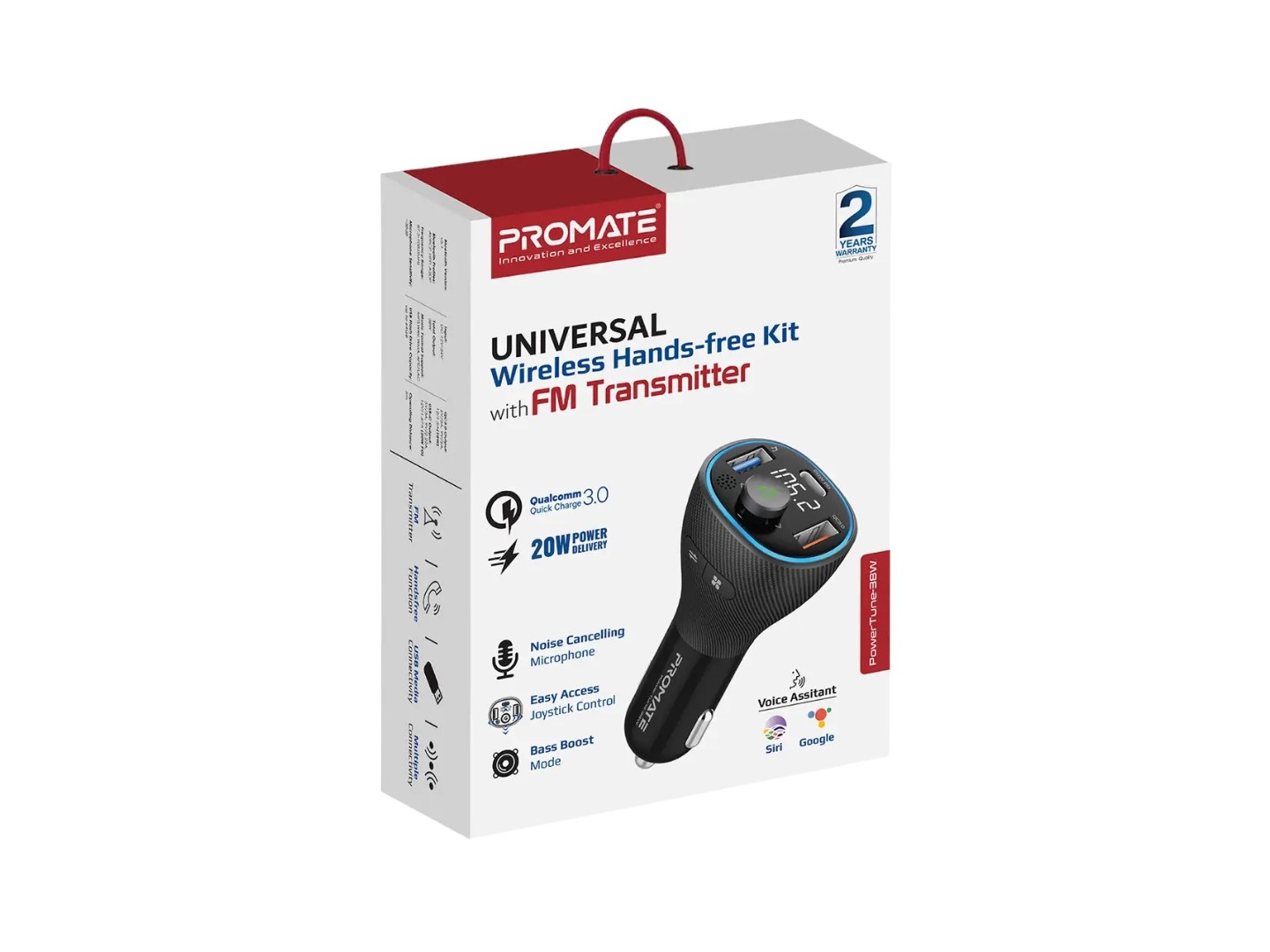 FM модулятор Promate Powertune-38w.Black — фото 7