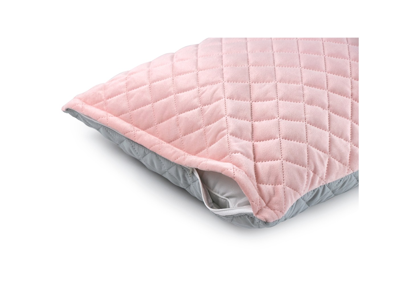 Чохол для подушки Руно велюр 50х70 (382.55_Pink and Grey ромб) — фото 5