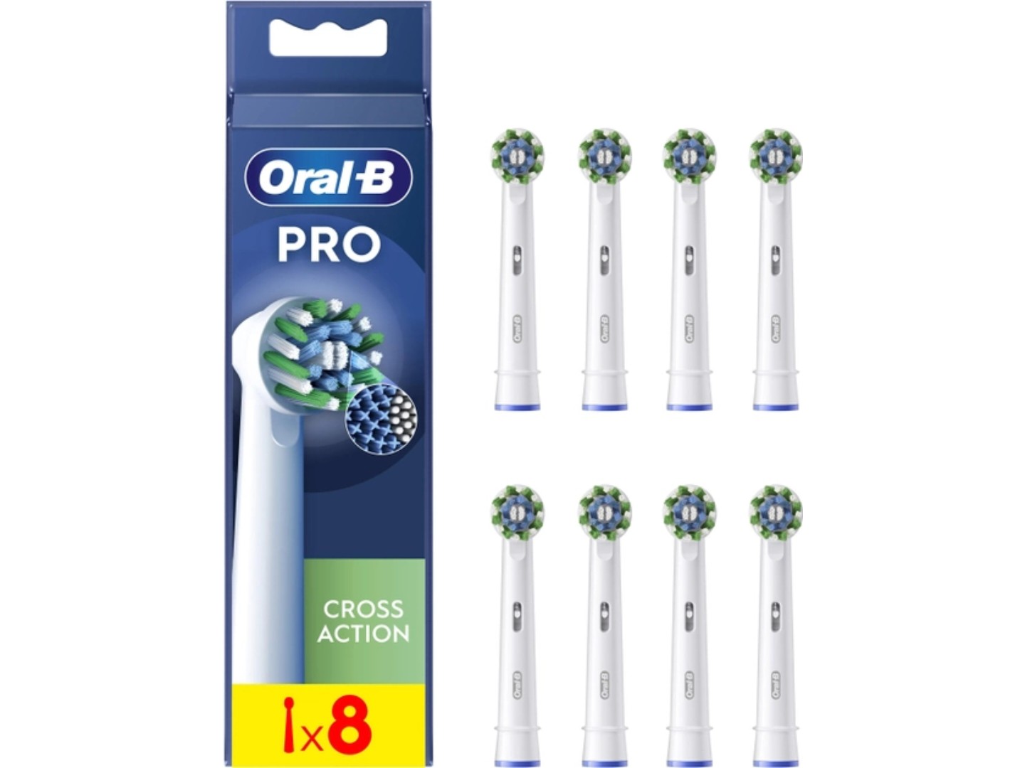 Насадка для зубної щітки Oral-B Braun Cross Action EB50RX 8 шт — фото 1