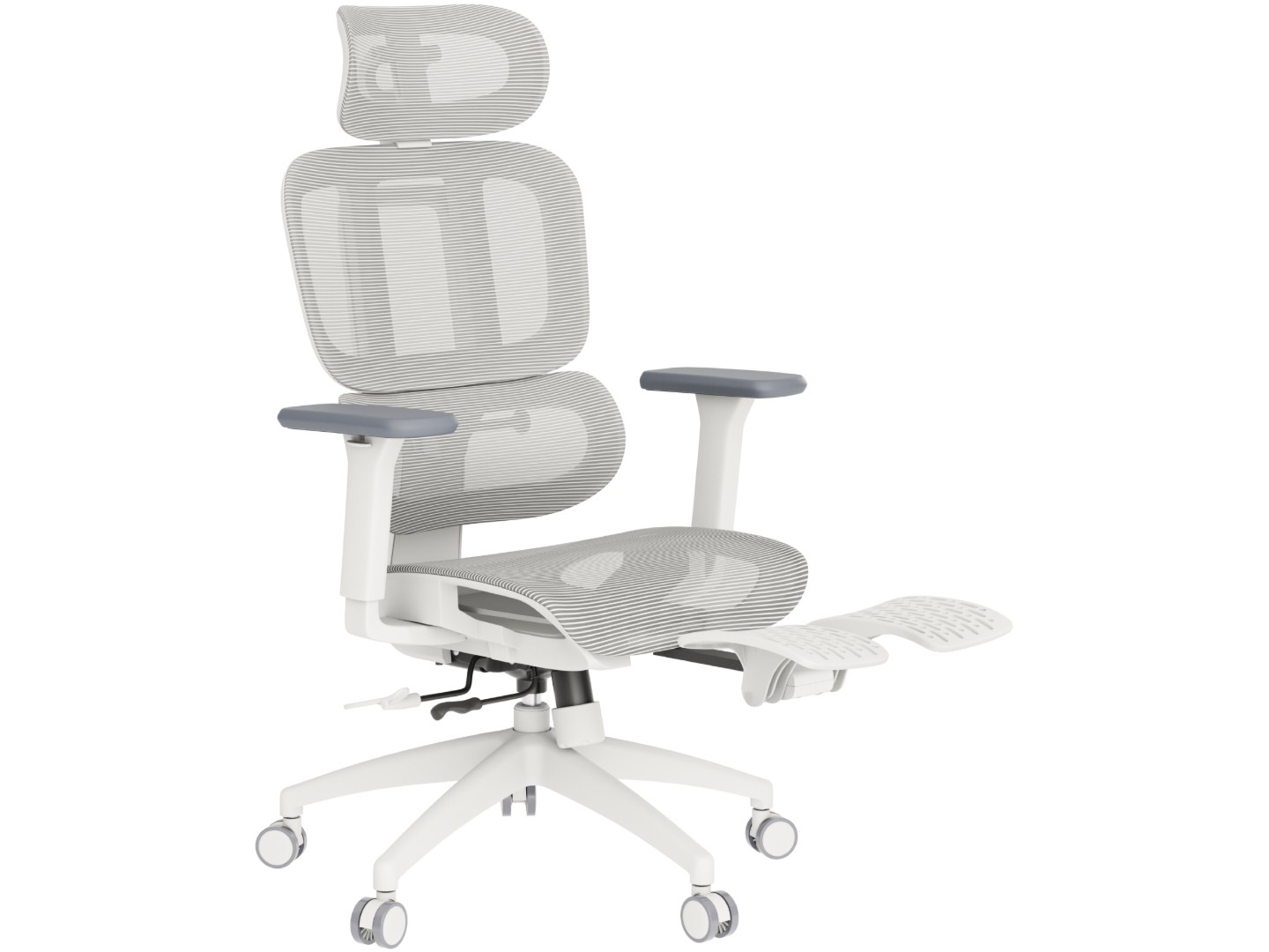 Крісло офісне OfficePro Skyline Footrest (OC750-W-LG-LG) White/Light Gray — фото 14