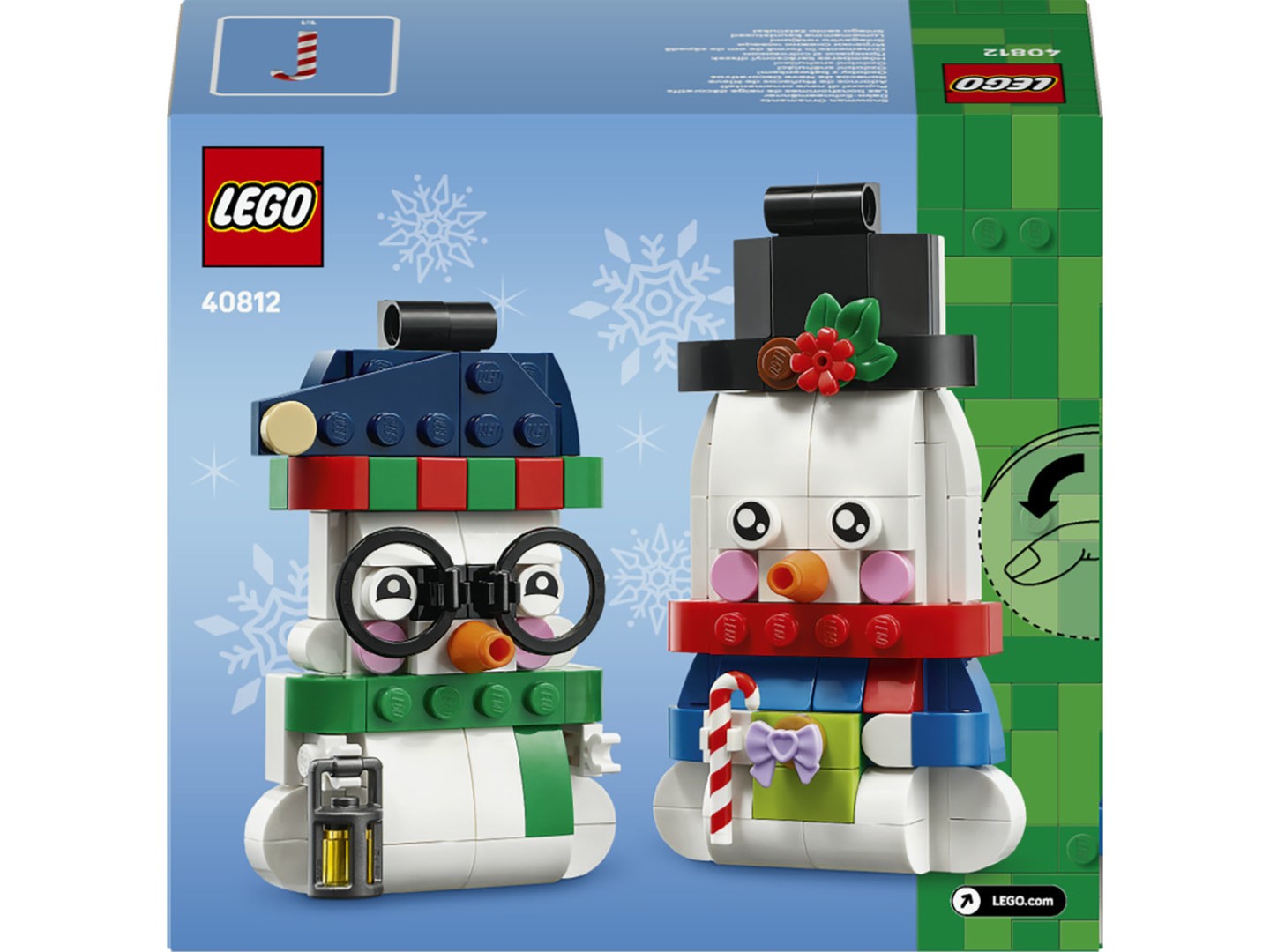 Конструктор LEGO Iconic Прикраси зі сніговиком (40812) — фото 2
