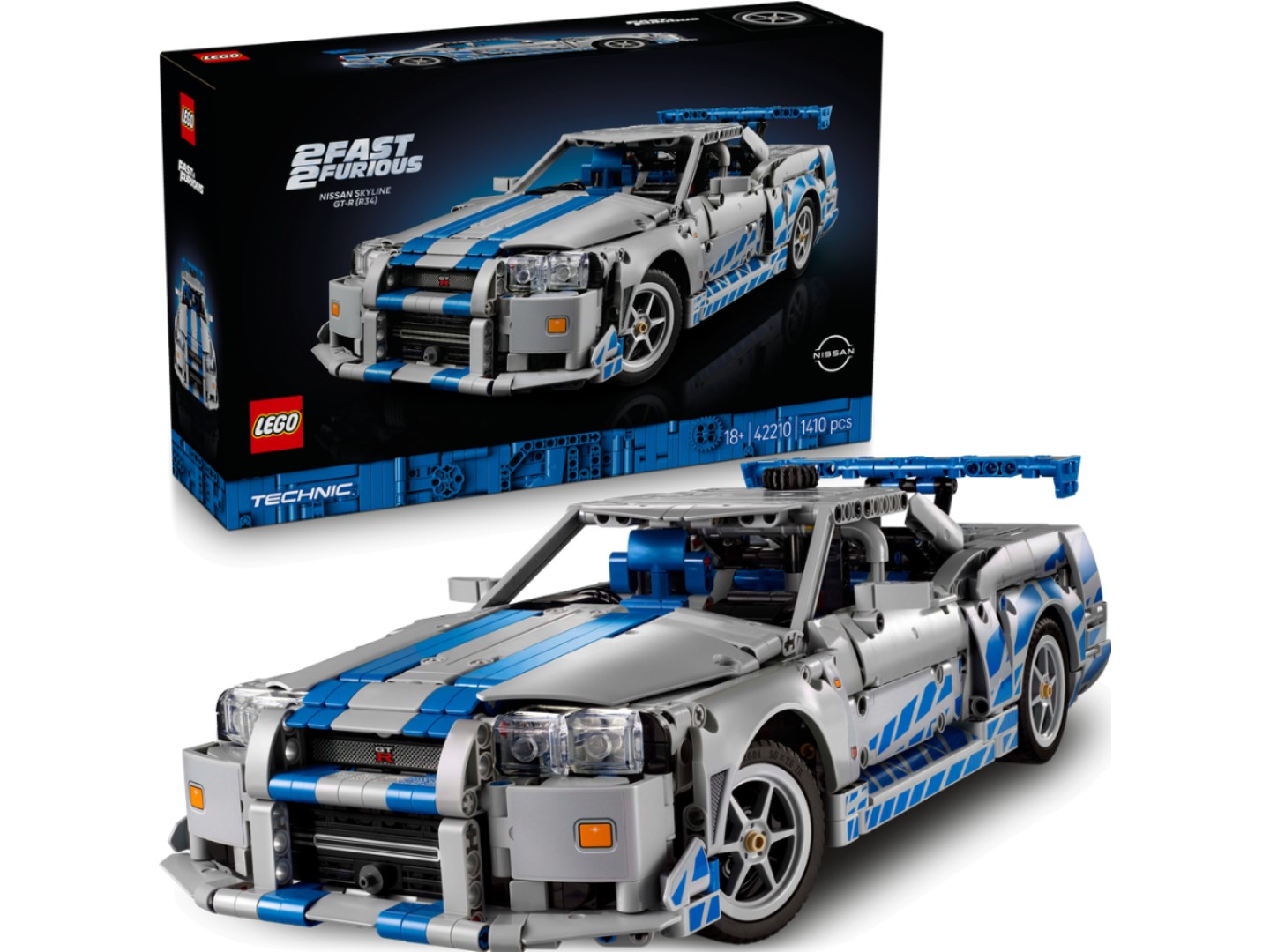 Конструктор LEGO Technic Подвійний форсаж Автомобіль Nissan Skyline GT-R (R34) (42210) — фото 1