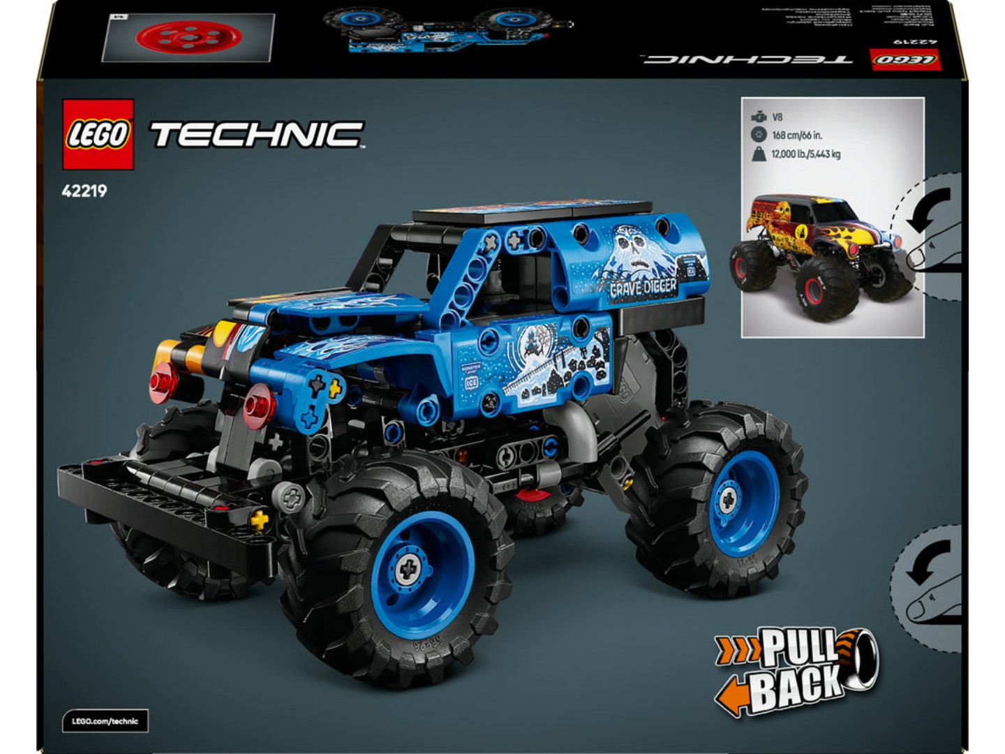 Конструктор LEGO Technic Monster Jam™ Grave Digger™ Вогонь і лід (42219) — фото 2
