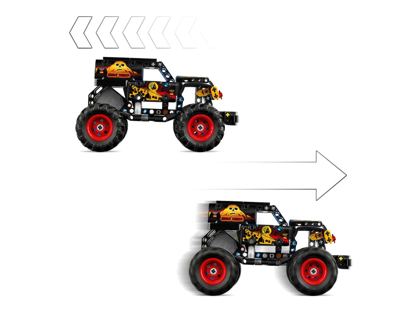 Конструктор LEGO Technic Monster Jam™ Grave Digger™ Вогонь і лід (42219) — фото 5