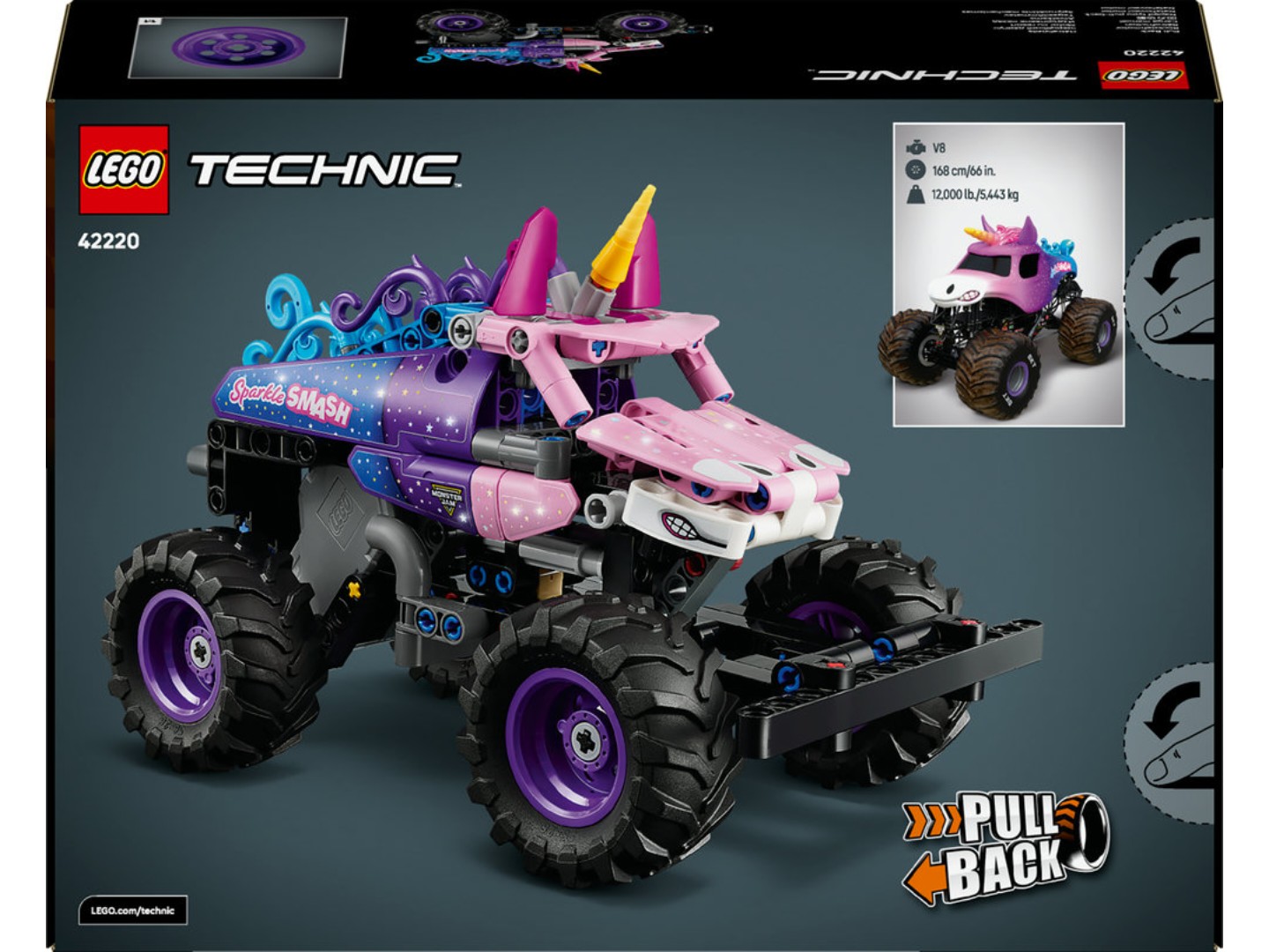 Конструктор LEGO Technic Monster Jam™ Sparkle Smash™ із функцією «Pull-Back» (42220) — фото 2
