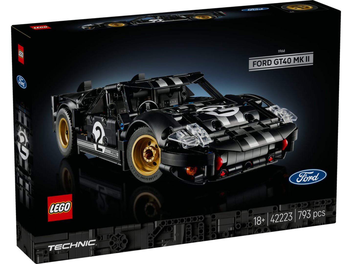 Конструктор LEGO Technic Автомобіль для перегонів Ford GT40 MKII 1966 року (42223) — фото 10