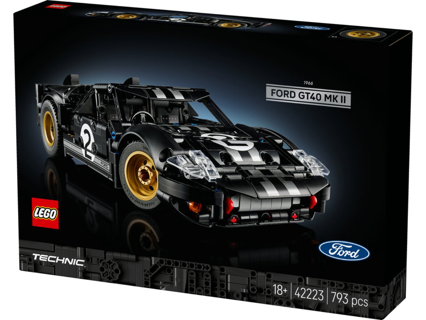 Конструктор LEGO Technic Автомобіль для перегонів Ford GT40 MKII 1966 року (42223) — фото 12