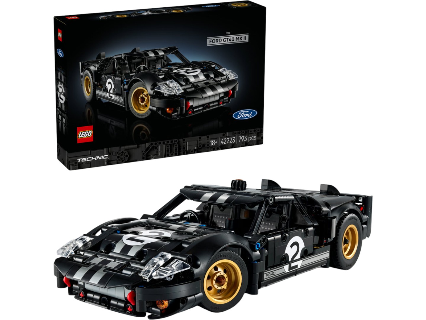 Конструктор LEGO Technic Автомобіль для перегонів Ford GT40 MKII 1966 року (42223) — фото 1