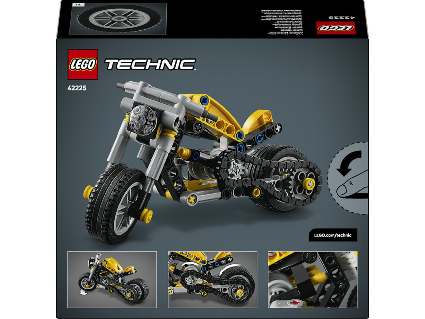 Конструктор LEGO Technic Жовтий мотоцикл (42225) — фото 2