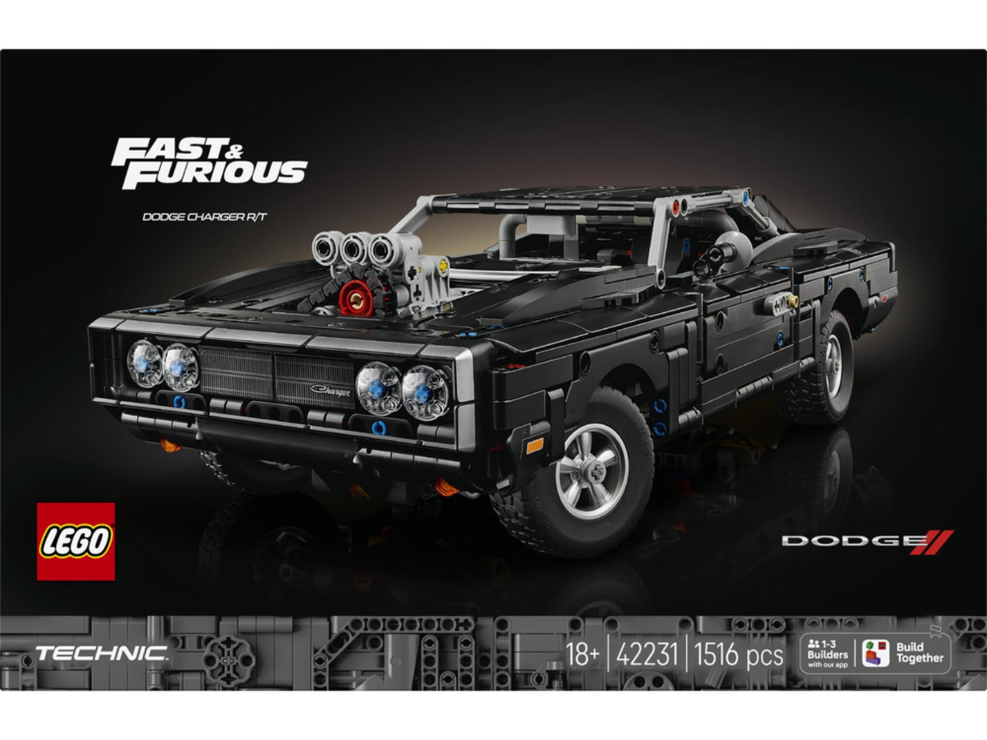 Конструктор LEGO Technic Форсаж Автомобіль Dodge Charger R/T (42231) — фото 13