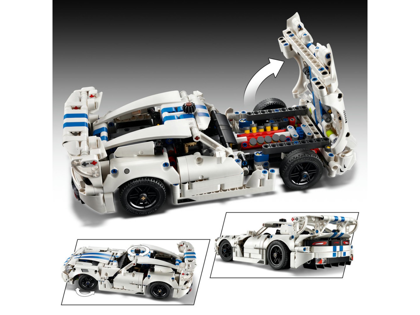 Конструктор LEGO Technic Спортивний автомобіль Dodge Viper GTS-R (42234) — фото 8