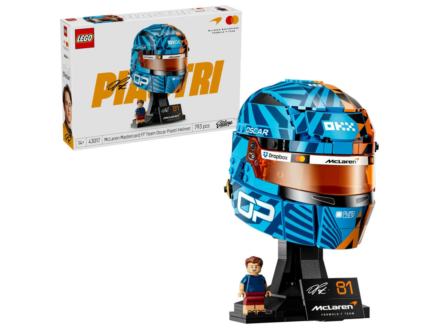 Конструктор LEGO Editions Formula 1 Шолом Оскара Піастрі з команди McLaren Mastercard F1® Team (43017) — фото 1