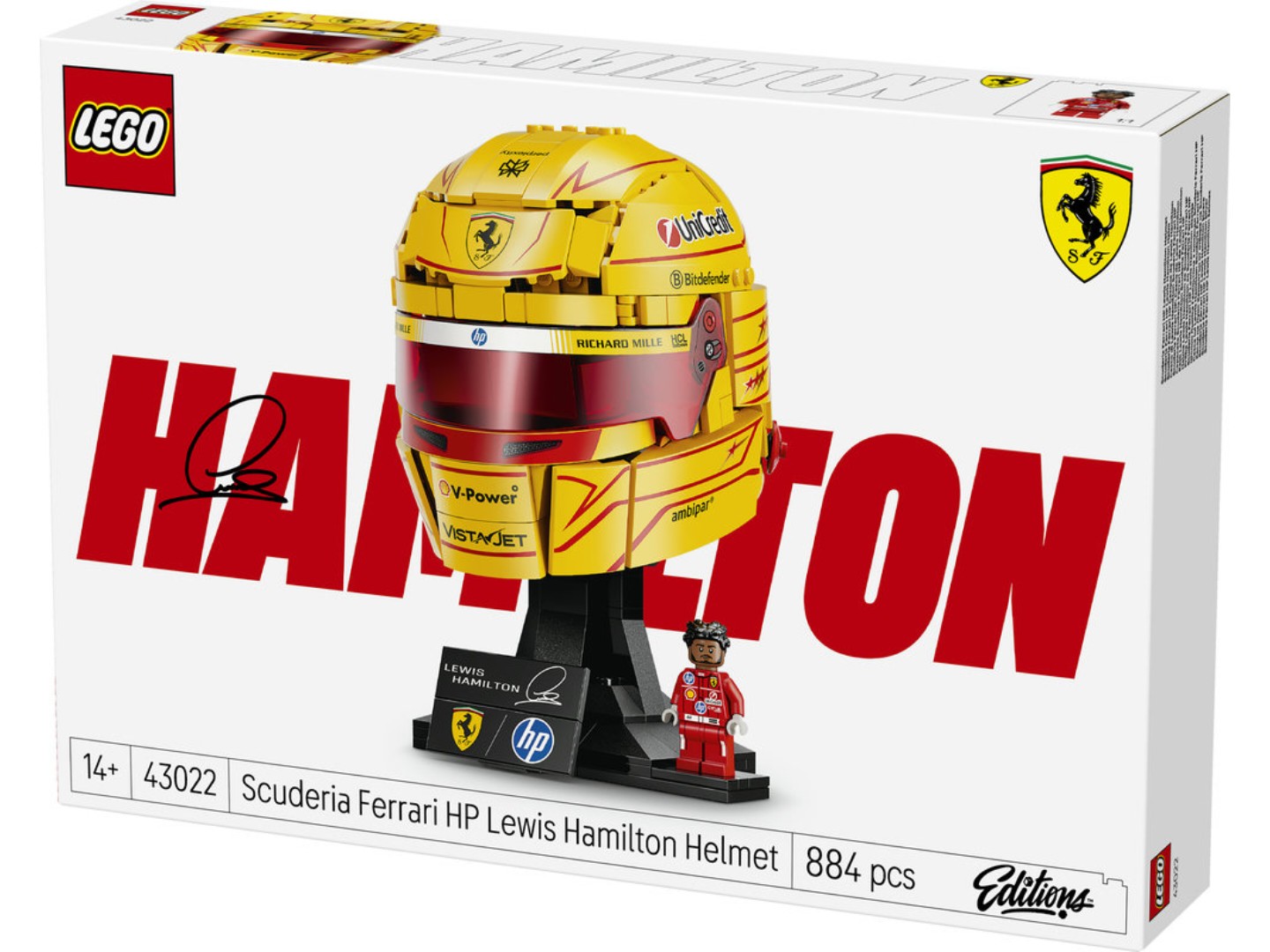 Конструктор LEGO Editions Formula 1 Шолом Льюїса Гамільтона з команди Scuderia Ferrari HP (43022) — фото 11