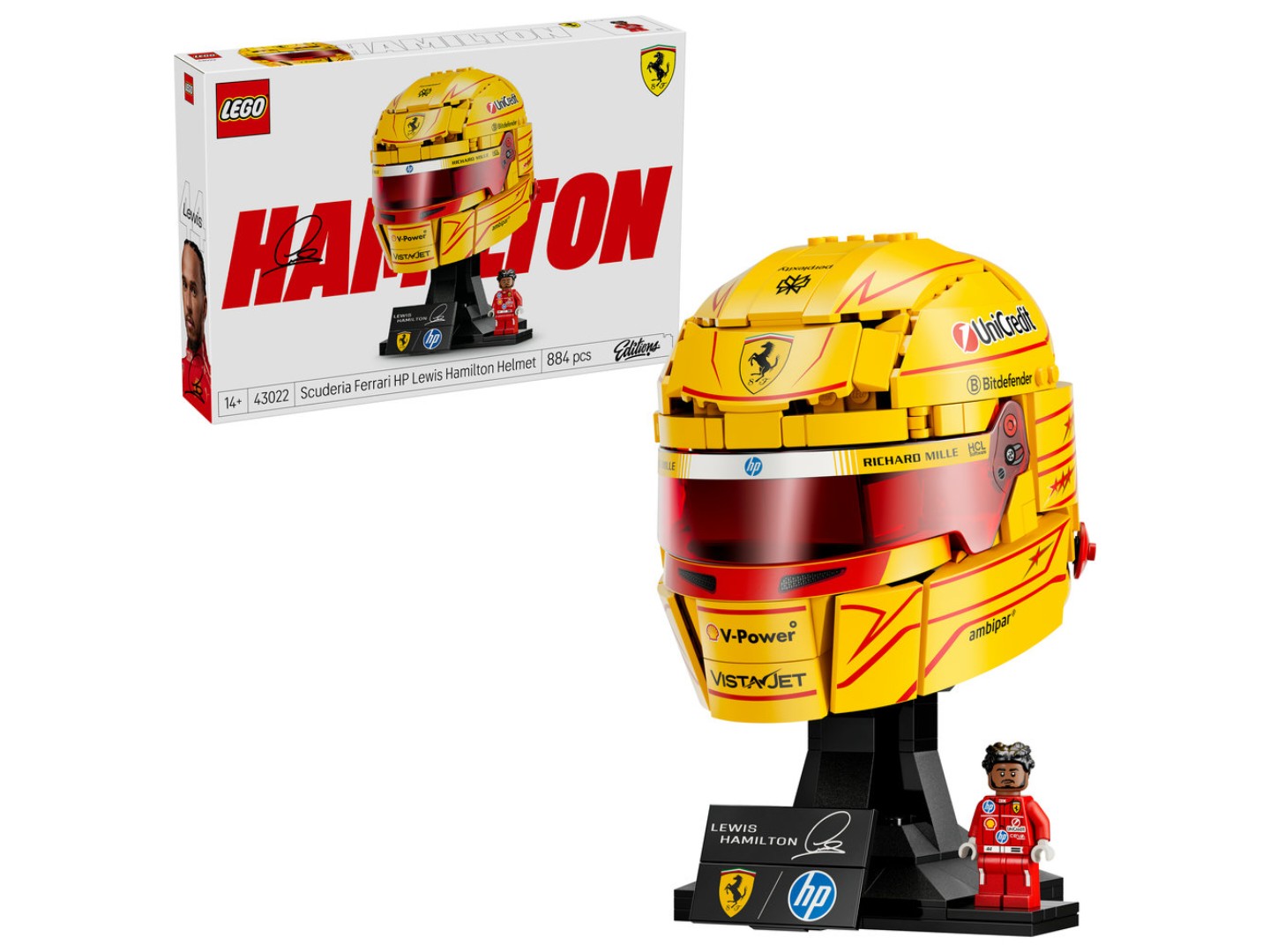 Конструктор LEGO Editions Formula 1 Шолом Льюїса Гамільтона з команди Scuderia Ferrari HP (43022) — фото 1