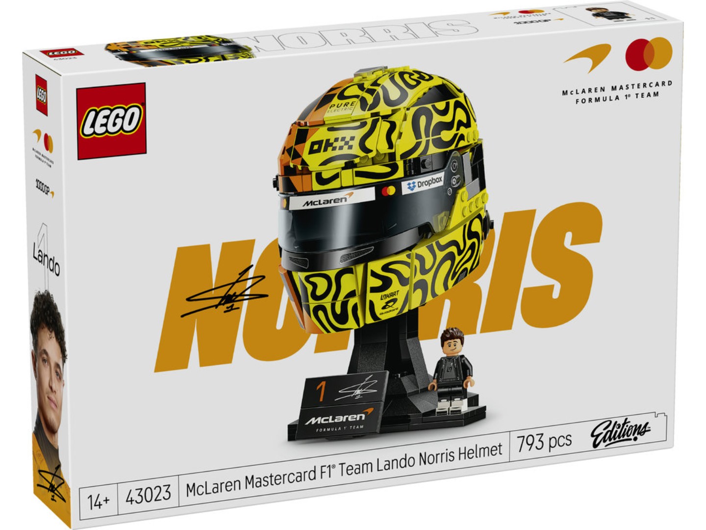 Конструктор LEGO Editions Formula 1 Шолом Ландо Норріса з команди McLaren Mastercard F1® Team (43023) — фото 11