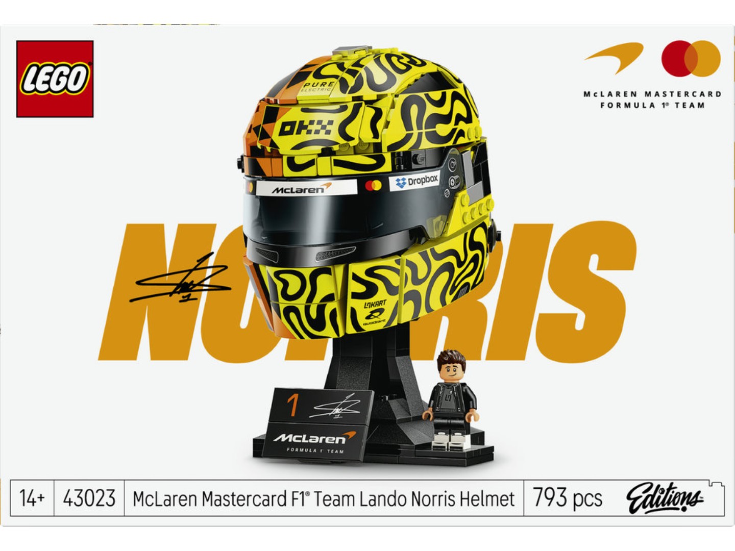 Конструктор LEGO Editions Formula 1 Шолом Ландо Норріса з команди McLaren Mastercard F1® Team (43023) — фото 12