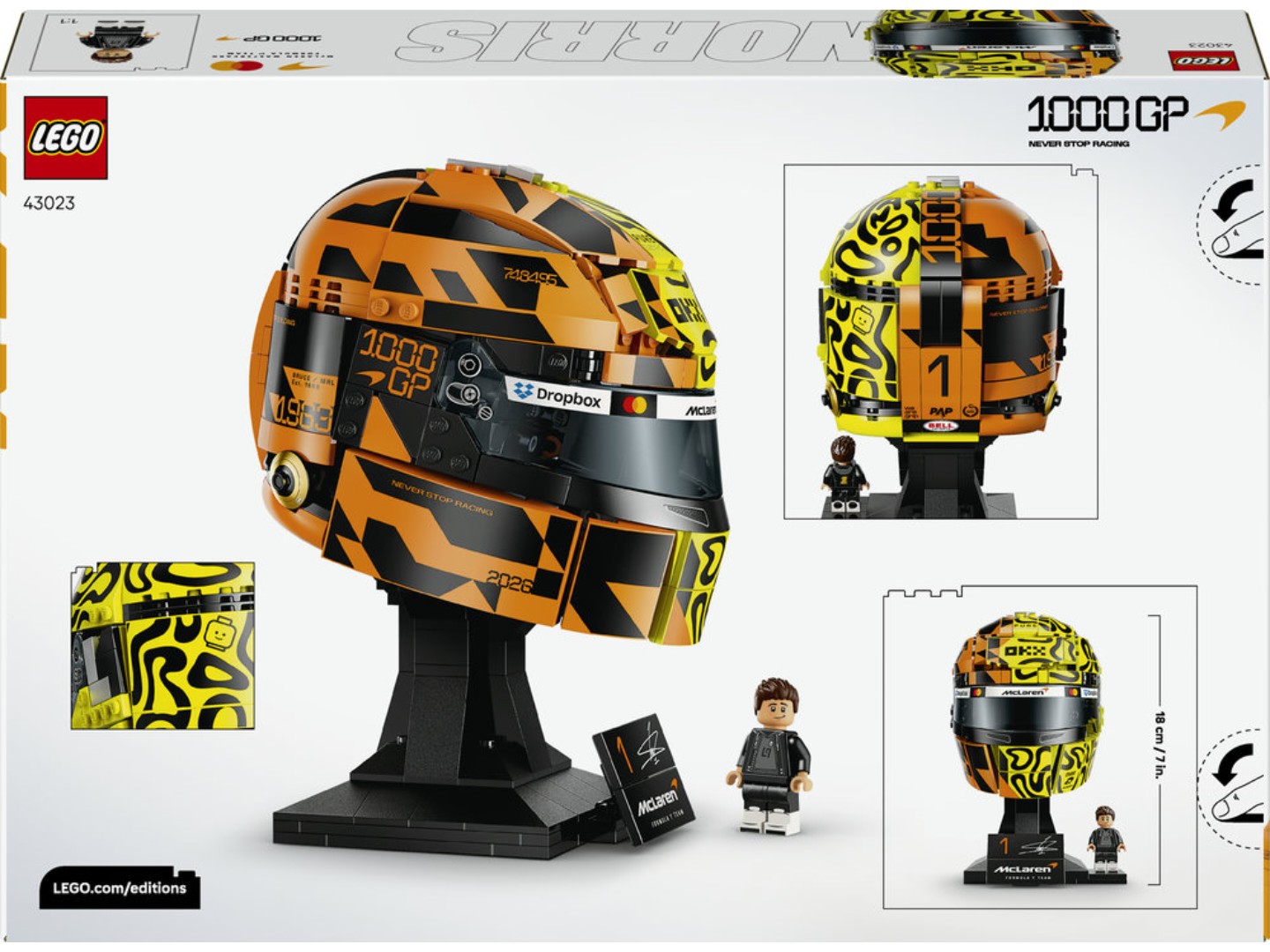 Конструктор LEGO Editions Formula 1 Шолом Ландо Норріса з команди McLaren Mastercard F1® Team (43023) — фото 2