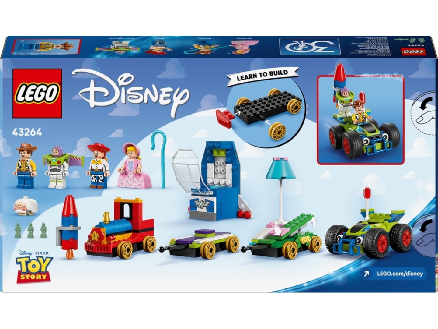 Конструктор LEGO Disney Pixar Святкування з Історії Іграшок: потяг і авто для перегонів (43264) — фото 2