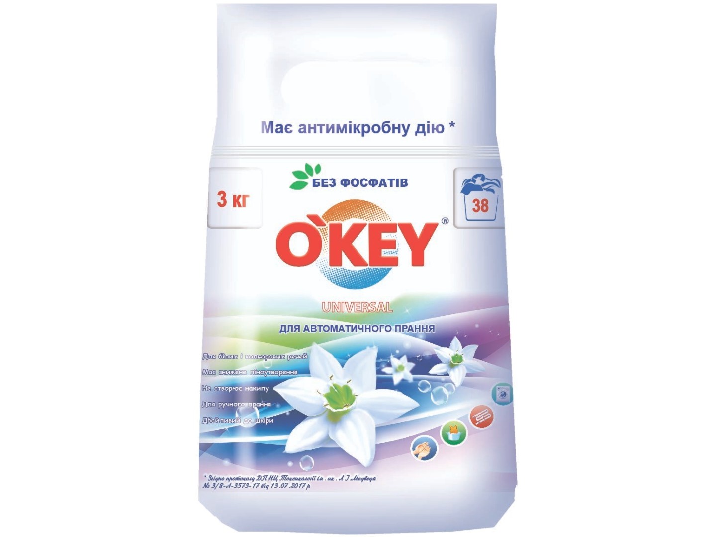 Пральний порошок O'key Universal автомат, 3 кг
