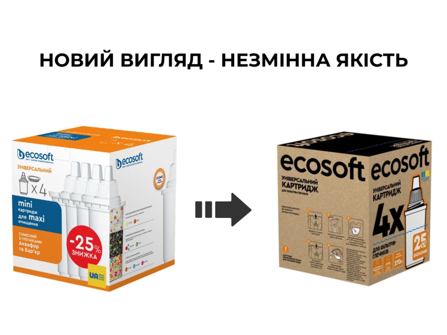 Картридж для фільтру-глечика Ecosoft комплект Універсальний 3+1 шт — фото 2