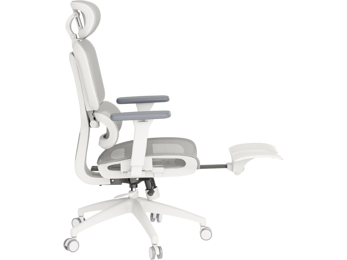 Крісло офісне OfficePro Skyline Footrest (OC750-W-LG-LG) White/Light Gray — фото 18