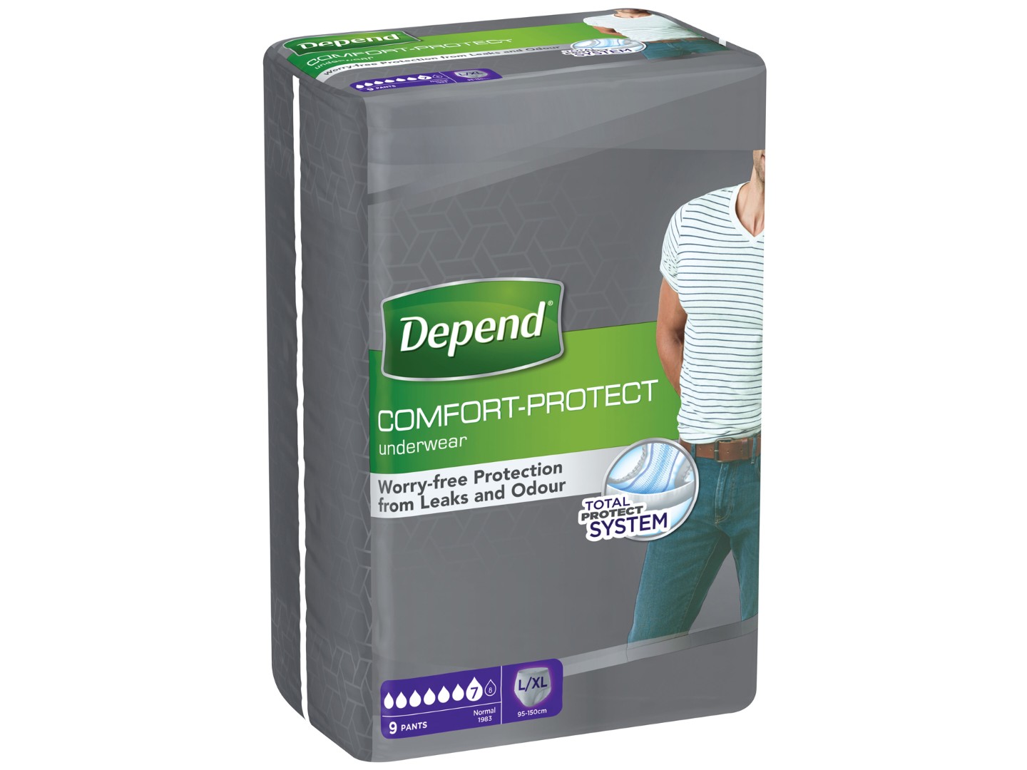 Одноразові підгузки-трусики Depend для чоловіків Розмір L/XL (5029053539744) — фото 2