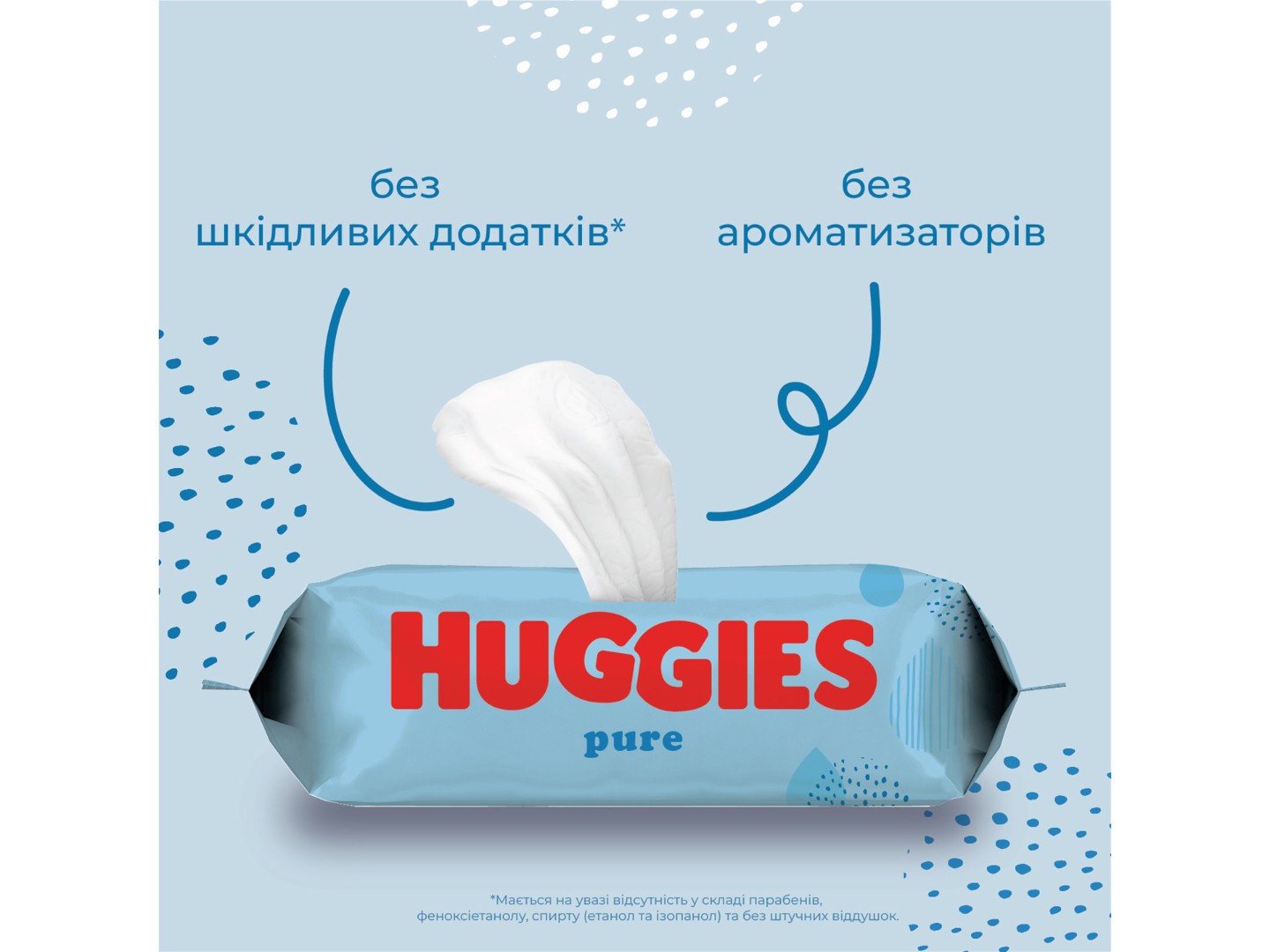 Вологі серветки для немовлят Huggies Pure 56 шт. (5029053550039) — фото 5