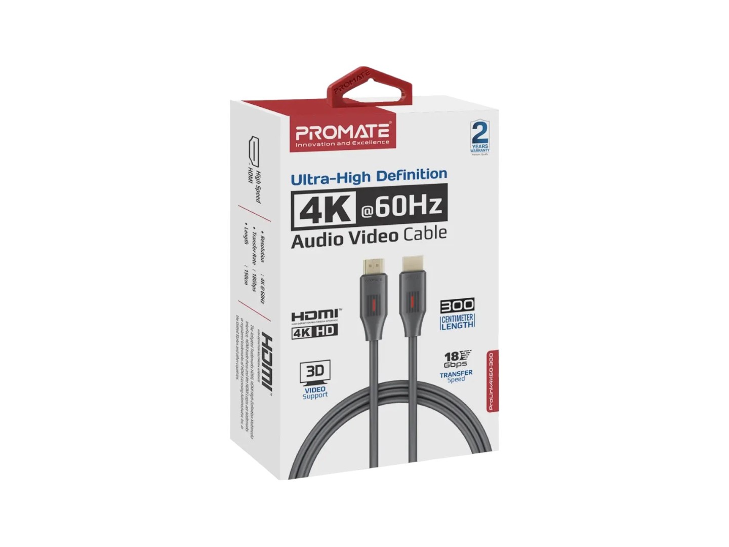 Кабель HDMI Promate v.2.0 (prolink4k60-300) — фото 6