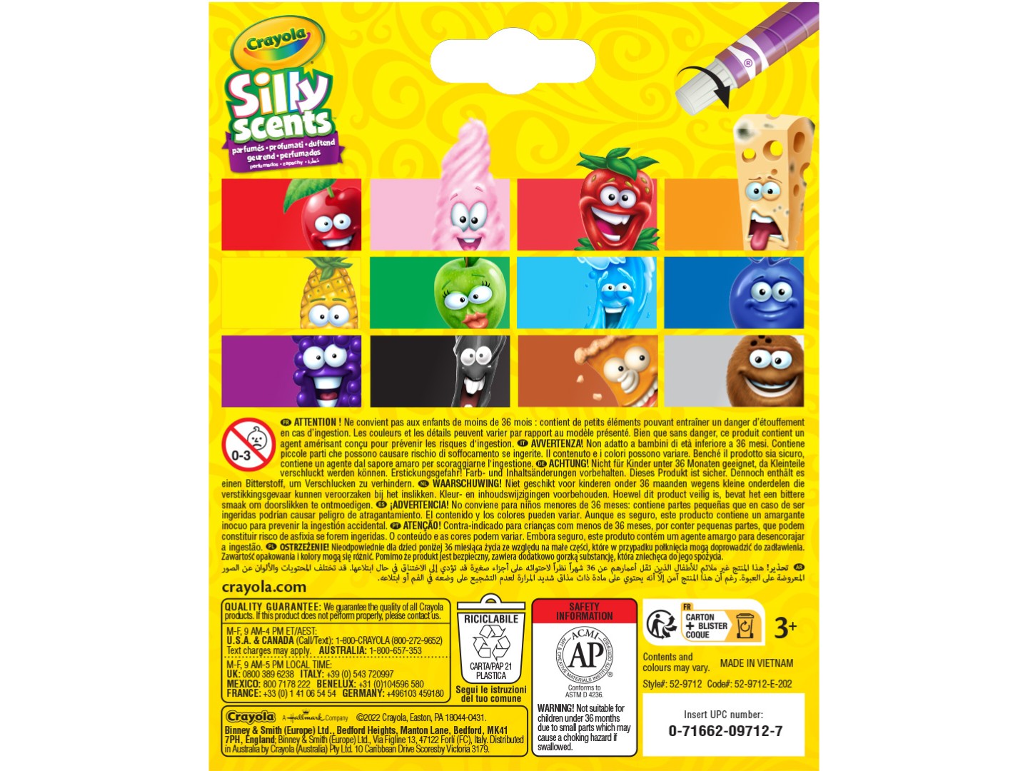 Набір воскової крейди Crayola Silly Scents Твіст що викручуються з ароматом 12 шт. (52-9712) — фото 2