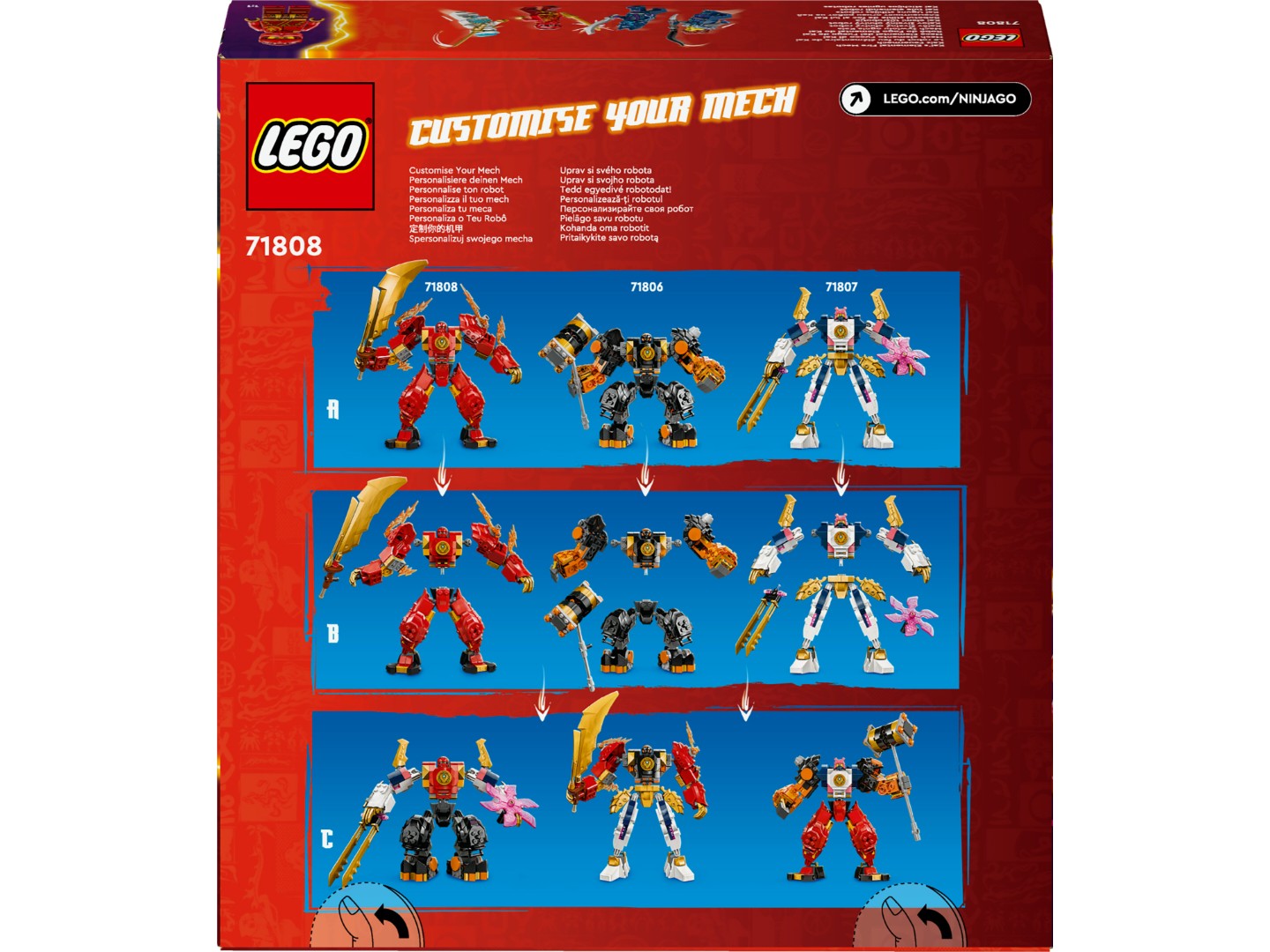 Конструктор LEGO NINJAGO Робот вогняної стихії Кая (71808) — фото 9