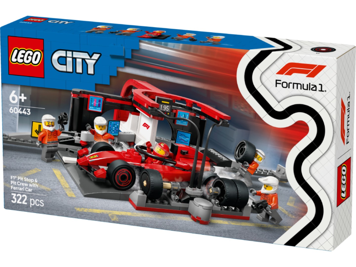 Конструктор LEGO City Піт-стоп і піт-екіпаж F1® з болідом Ferrari (60443) — фото 12