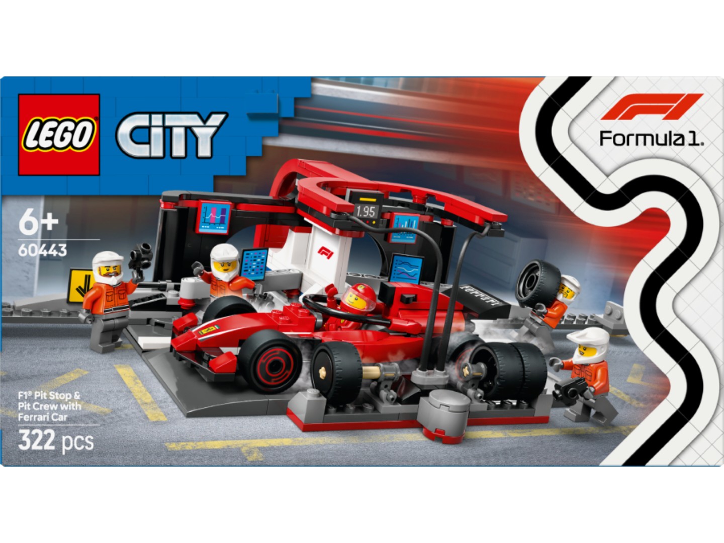 Конструктор LEGO City Піт-стоп і піт-екіпаж F1® з болідом Ferrari (60443) — фото 11